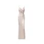Sexy Beige Paillettes Robe De Soirée 2022 Bretelles Spaghetti Sans Manches Dos Nu Longue Fendue devant Soirée Robe De Ceremonie
