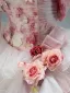 Luxury / Gorgeous Flower Fairy Blushing Pink Handmade  Pearl Rhinestone Appliques Cascading Ruffles Prom Dresses 2025 Ball Gown Strapless Sleeveless Backless Chapel Train