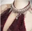 Scintillantes Sexy Bordeaux Faux Diamant Paillettes Robe De Bal Robe De Soirée 2024 Trompette / Sirène Titulaire Sans Manches Dos Nu Longue Promo Robe De Ceremonie
