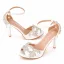 Charmant Weiß Strass Brautschuhe 2022 Knöchelriemen 10 cm Stilettos Peeptoes Hochzeit Hochhackige