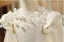 Elegant Ivory Rhinestone Appliques Wedding Flower Girl Dresses 2025 Ball Gown Scoop Neck Puffy Short Sleeve Floor-Length / Long Flower Girl Dresses