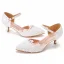 Élégant Blanche En Dentelle Fleur Chaussure De Mariée 2022 5 cm Talons Aiguilles À Bout Pointu Mariage Talons Hauts