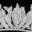High-end Silver Rhinestone Zirkon Brud Huvudbonad 2024 Bröllop Tiara Krona