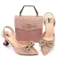 Sparkly Sexy Multi-Colors Rainbow Rhinestone Bow Sequins Womens Sandals Clutch Bags 2023 Cocktail Party Evening Party Womens Sandals Clutch Bags