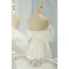Elegant White Satin Prom Dresses 2022 A-Line / Princess Off-The-Shoulder Short Sleeve Backless Floor-Length / Long Prom Formal Dresses