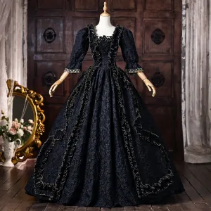 long sleeve formal dresses lace Elegant Black Lace Long Sleeve Mother of Bride Dress main image 1