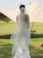 Modest / Simple White Bridal Tulle Wedding Veils 2025