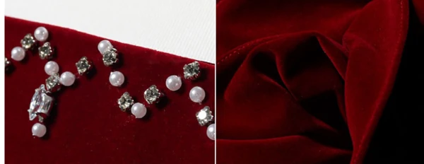 Charming Burgundy Pearl Rhinestone Glitter Prom Dresses 2024 A-Line / Princess Appliques Strapless Sleeveless Backless Floor-Length / Long Formal Dresses