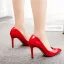 Sexy Schwarz Abend Lackleder Pumps 2023 9 cm Stilettos Spitzschuh Pumps Hochhackige