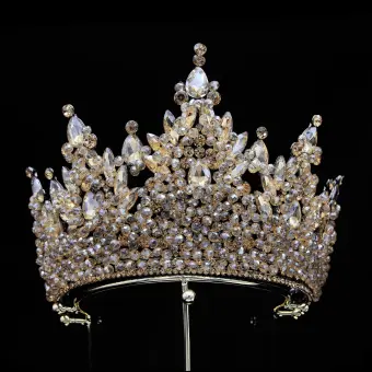Bling Bling Champagne Rhinestone Bridal Hair Accessories 2024 Alloy Wedding Accessories