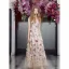 Flower Fairy Beige Floral Appliques Outdoor / Garden Prom Dresses 2022 A-Line / Princess Spaghetti Straps Sleeveless Backless Floor-Length / Long Formal Dresses