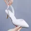 Schlicht Weiß Freizeit Damen schuhe 2026 6 cm Stilettos Spitzschuh Hochhackige
