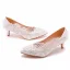 Élégant Blanche En Dentelle Fleur Paillettes Chaussure De Mariée 2023 5 cm Talons Aiguilles À Bout Pointu Mariage Escarpins Talons Hauts