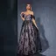 Chic / Beautiful Purple Lace Flower Prom Dresses 2025 A-Line / Princess Off-The-Shoulder Sleeveless Backless Floor-Length / Long Prom Formal Dresses
