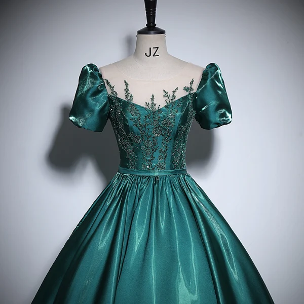 green emerald velvet dress Sweetheart Neck Short Dark Green Prom Dresses, Short Green Graduation –  jbydress main image 0