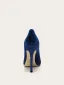 Vintage Koninklijk Blauw Avond Flueel Appliques Pumps 2025 10 cm Naaldhakken / Stiletto Spitse Neus Pumps Hoge Hakken