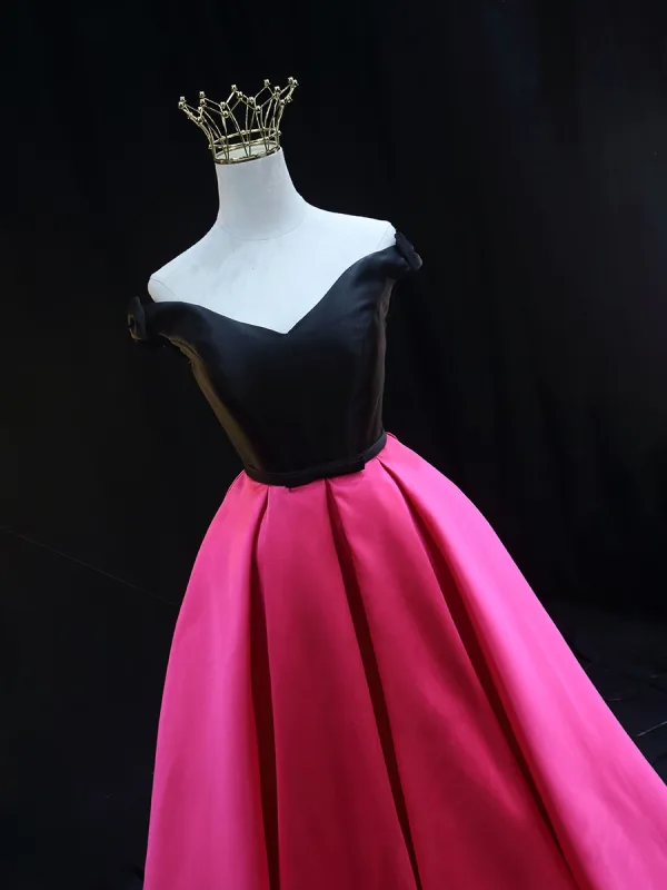 Vintage / Retro Fuchsia Prom Dresses 2025 Ball Gown Strapless Sleeveless Backless Floor-Length / Long Prom Formal Dresses