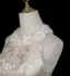 Élégant Champagne Appliques Noeud Robe De Soirée 2026 Princesse Col Haut Sans Manches Longue Soirée Robe De Ceremonie