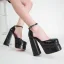 Fashion Dark Green Cocktail Party Womens Sandals 2022 Ankle Strap 10 cm Thick Heels Square Toe Sandals High Heels