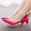 Charmant Noire Soirée Perle Bride Cheville Noeud Sandales Femme 2023 7 cm Talons Aiguilles À Bout Pointu Sandales Talons Hauts