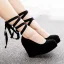 Romain Rouge Daim Soirée Chaussures Femmes 2023 Bride Cheville 11 cm Compensées À Bout Rond Chaussures Femmes