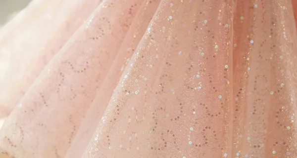 Bling Bling Blushing Pink Beading Pearl Sequins Birthday Flower Girl Dresses 2024 Ball Gown Scoop Neck Puffy Short Sleeve Floor-Length / Long