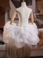 Elegant White Ruffle Wedding shawl 2025 Tulle