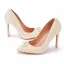 Elegante Weiß Perle Brautschuhe 2022 11 cm Stilettos Spitzschuh Hochzeit Pumps Hochhackige