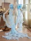 Fashion Sky Blue Ruffle Tulle shawl 2026