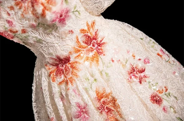 Chic / Belle Champagne Paillettes En Dentelle Fleur Robe De Bal 2025 Princesse De l'épaule Manches Courtes Dos Nu Longue Tulle Robe De Ceremonie