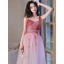 Charmant Rougissant Rose Paillettes Robe De Bal 2022 Princesse Bretelles Spaghetti Sans Manches En Dentelle Appliques Faux Diamant Dos Nu Mi-Longues Robe De Ceremonie