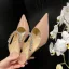 Charming Beige Rhinestone Evening Party Womens Sandals 2022 8 cm Stiletto Heels Pointed Toe Sandals High Heels