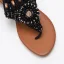 Römisch Schwarz Sommer Strand Strass Sandalen Damen 2022 Knöchelriemen Flache Peeptoes Sandaletten