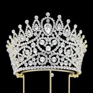 Barokowy Srebrny Rhinestone Stop Ozdoby Do Włosów Ślubne 2024 Ślub Akcesoria