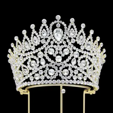 Barokowy Srebrny Rhinestone Stop Ozdoby Do Włosów Ślubne 2024 Ślub Akcesoria
