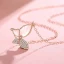 Lovely Rose Gold Butterfly Rhinestone Sterling Silver Prom Necklaces Accessories 2023