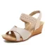Roman Black Street Wear Womens Sandals 2022 5 cm Wedges Open / Peep Toe Sandals