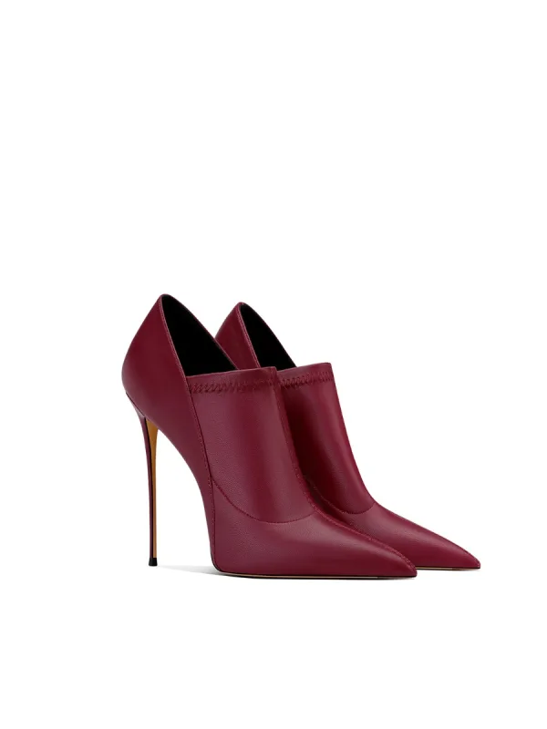 Fashion Burgundy Evening Party Leather Pumps 2024 10 cm Stiletto Heels Pointed Toe Pumps High Heels