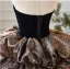 Elegant Black Cascading Ruffles Prom Dresses 2024 Ball Gown Strapless Sleeveless Backless Floor-Length / Long Prom Formal Dresses