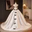 Elegante Weiß Satin Schleife Brautkleider / Hochzeitskleider 2025 Ballkleid Bandeau Ärmellos Rückenfreies Sweep / Pinsel Zug Hochzeit