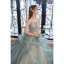 Chic / Beautiful Sage Green Cascading Ruffles Prom Dresses 2022 A-Line / Princess Organza Spaghetti Straps Lace Flower Sleeveless Backless Floor-Length / Long Prom Formal Dresses