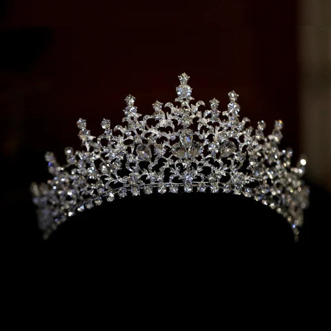 Elegant Silver Rhinestone Wedding Tiara Bridal Hair Accessories 2022 Zircon Alloy
