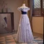 Elegant Lavender Appliques Sequins Prom Dresses 2023 A-Line / Princess Off-The-Shoulder Sleeveless Backless Floor-Length / Long Prom Formal Dresses