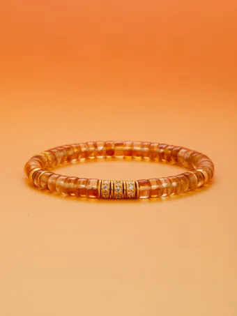 Fashion Yellow Handmade Natural Crystal Bracelet Accessories 2025