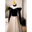 Charming Black Star Sequins Evening Dresses 2023 A-Line / Princess Pearl Off-The-Shoulder Long Sleeve Backless Floor-Length / Long Evening Party Formal Dresses