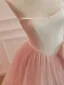High End Schön Rosa Brautkleider / Hochzeitskleider 2026 Ballkleid Bandeau Ärmellos Rückenfreies Lange