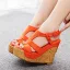 Fashion Purple Street Wear Womens Sandals 2025 T-Strap 12 cm Wedges Open / Peep Toe Sandals High Heels