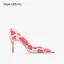 Chic / Beautiful Green Heart-shaped Prom Pumps 2023 Leather 10 cm Stiletto Heels Pointed Toe Pumps High Heels