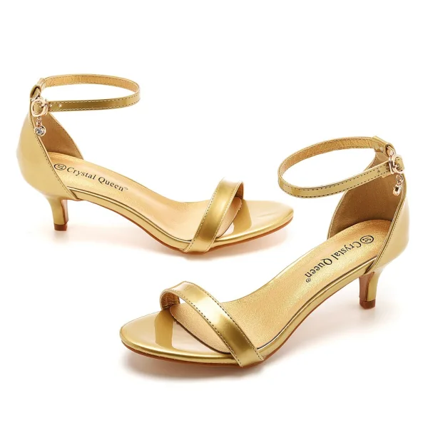 Sexy Weiß Freizeit Sandalen Damen 2023 Knöchelriemen 5 cm Stilettos Peeptoes Sandaletten Hochhackige