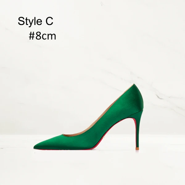 Schöne Grün Abend Leder Pumps 2023 12 cm Stilettos Spitzschuh Pumps Hochhackige